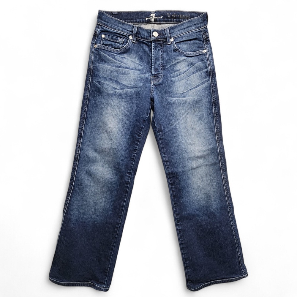 7 Seven for all Mankind A Pocket Relaxed Jeans Womens 28 Y2K Baggy Stretch Denim
